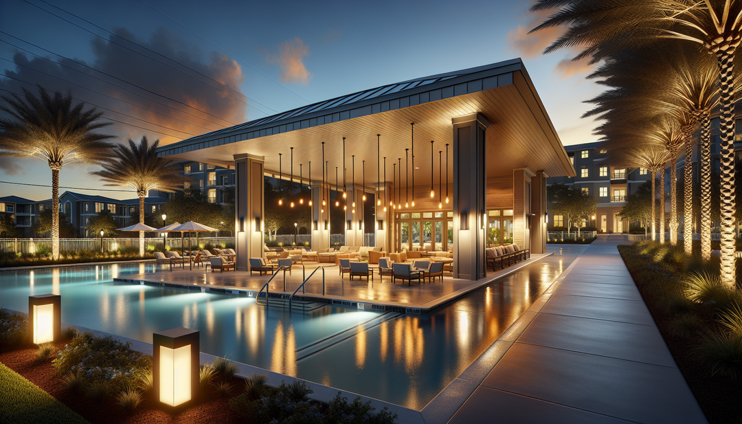 How Permanent Outdoor Lighting for Amenity Centers Elevates HOA Community Spaces